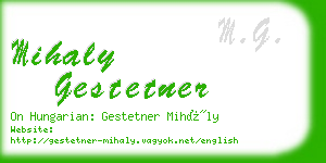 mihaly gestetner business card